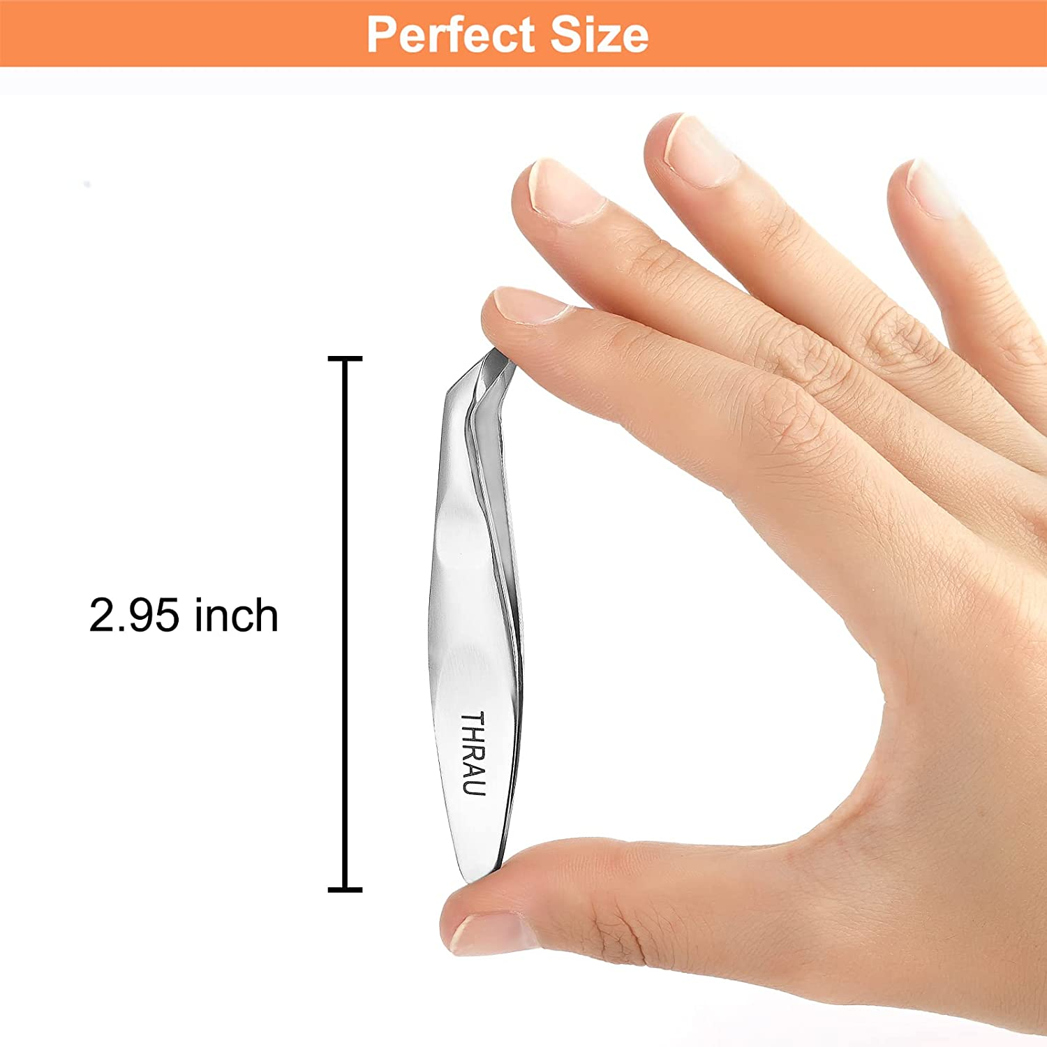 THRAU Mini Cuticle Trimmer for Manicure and Pedicure, Stainless Steel Cuticle Nipper, Precise Pointed Tip Cuticle Clipper for Trim Nail and Dry Skin image number 3