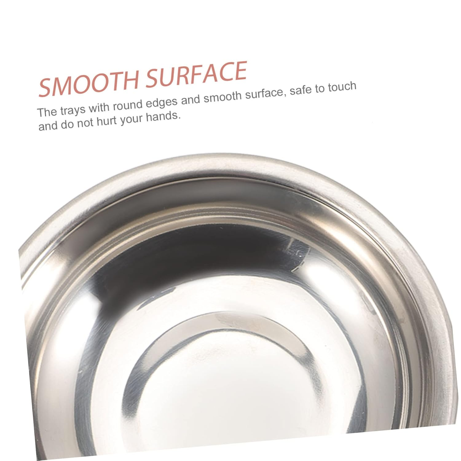 COHEALI 6Pcs Multi-Purpose Stainless Steel Scale Tray for Weighing Powder Jewelry Electronic Scales for Kitchen Jewelry Weighing Tasks image number 4