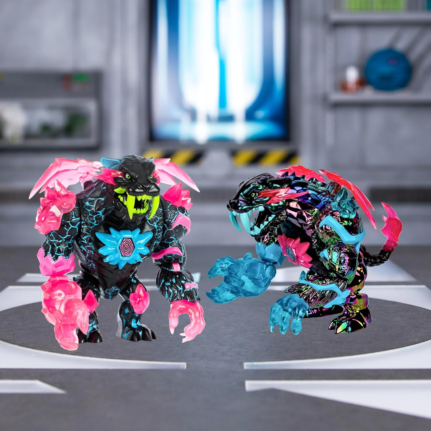 Mrbeast Lab Apex Beast Neon Panther Collector Figure, Standing at 6.5Inches/16.5Cm Tall, with Extreme Detailing, Premium Packaging, 13 Points of Articulation and Chomp Jaw image number 2