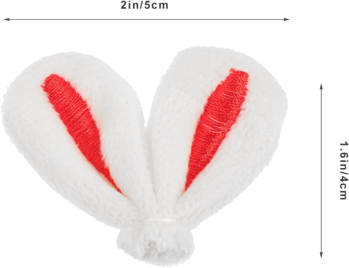 20Pcs Bunny Ear Hairpin Accessories for DIY: Adorable Bunny Ear Hair Clips Decor Easter Hairpin Bunny Hair Clip Decor Easter Hairpin Set image number 3