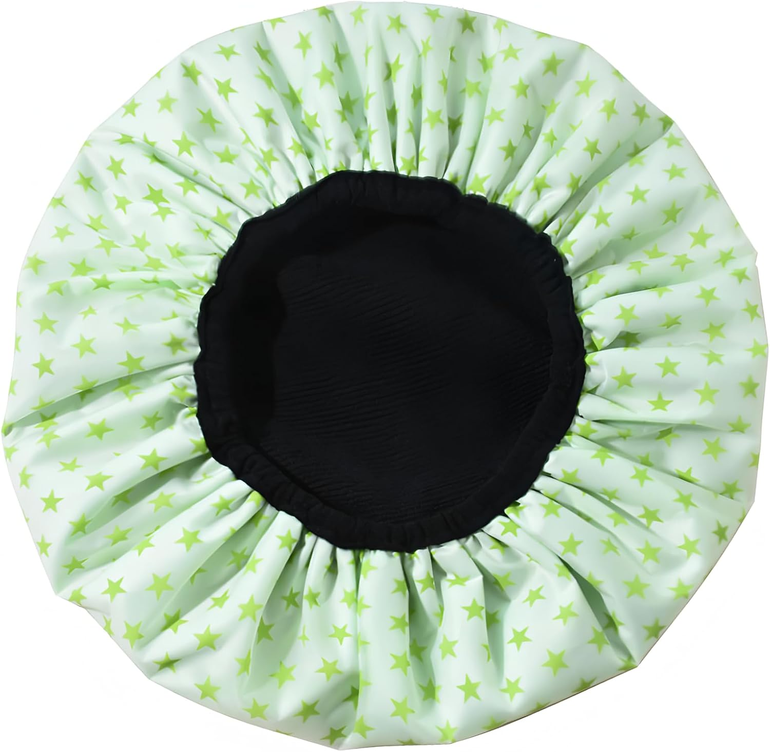 Shower Cap for Women Terry Cloth Lined EVA Exterior Reusable Double Layer Waterproof, Large Bath Hair Cap for All Hair Lengths, Hair Care Cleaning Supplies Hotel Travel Essentials Accessories image number 1