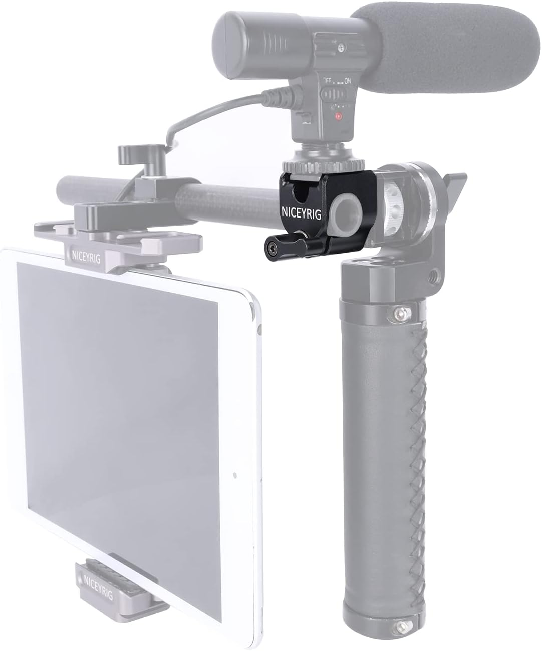 Niceyrig Single 15Mm Rail Block with Cold Shoe Mount & Arri Locating Holes