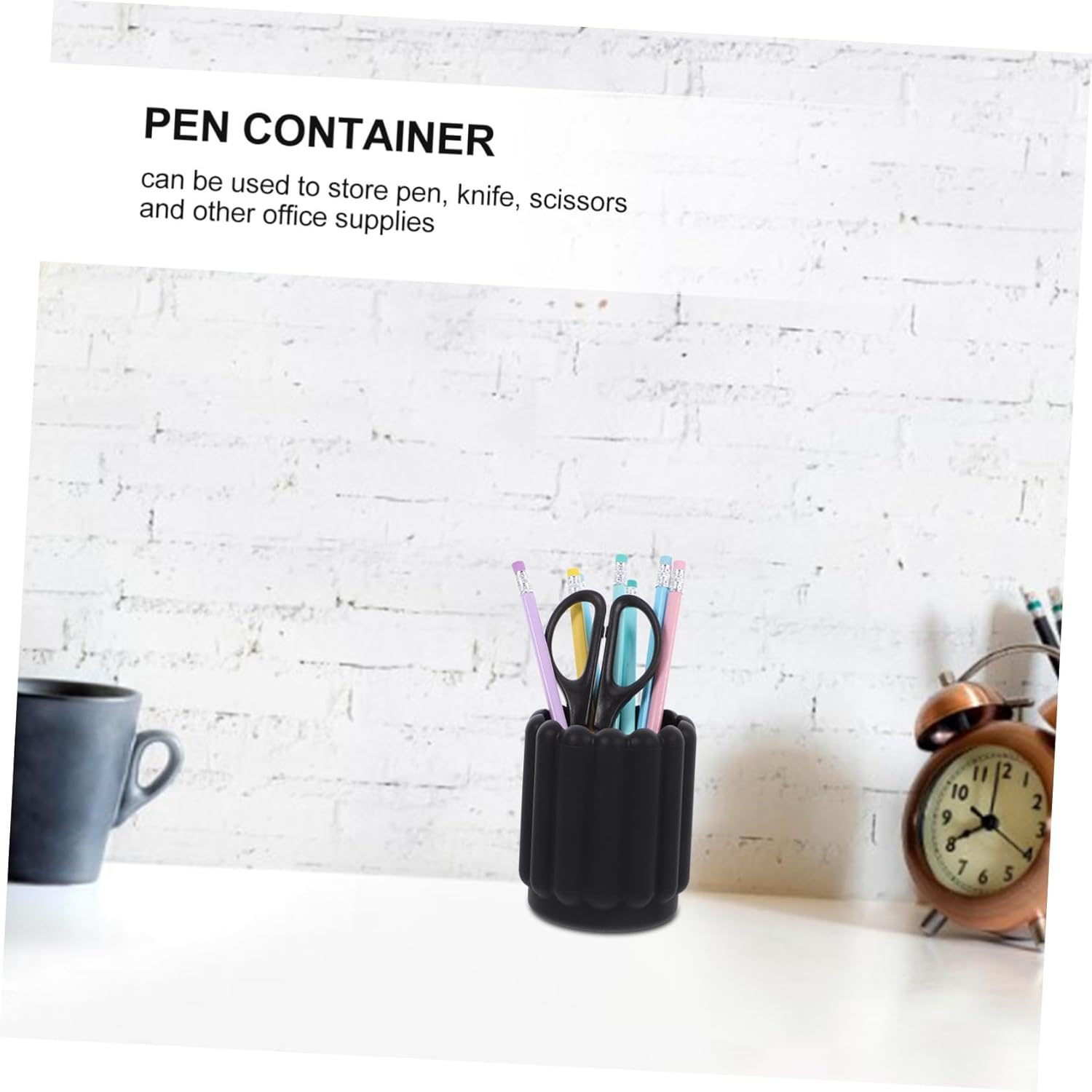 NUOBESTY Silicone Pen Holder Desk Tidy Holder for Simple Style Pen Box Stationery Storage for Makeup Brush image number 2