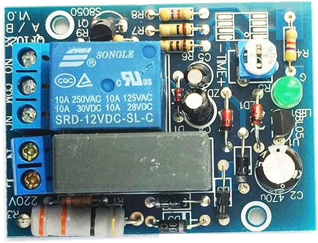 Timer Delay Switch Module, AC 100V~250V Timing Turn On/Off Board Relay Module for Lighting Equipment and Electrical Appliance (0~10Hours) image number 1
