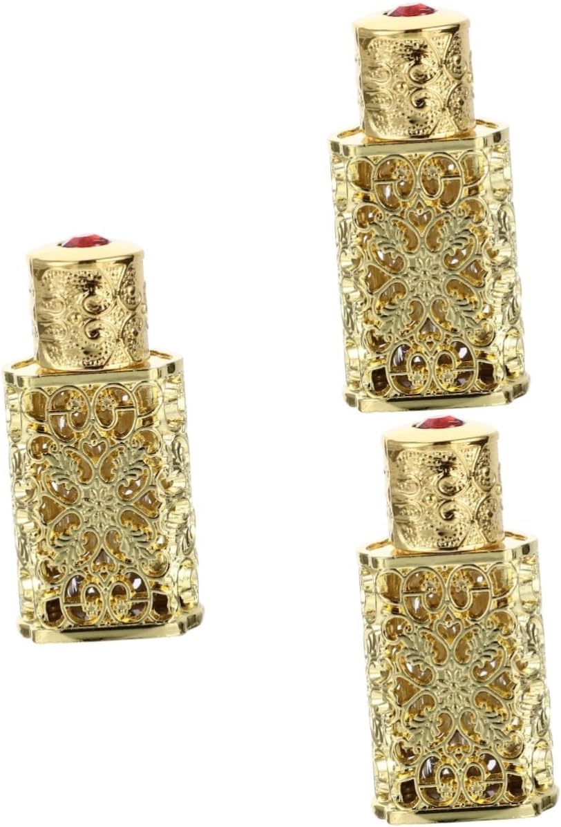 3Pcs Quality Metal Glass Essential Oil Bottle Leakproof Spray Bottle Travel Perfume Atomizer