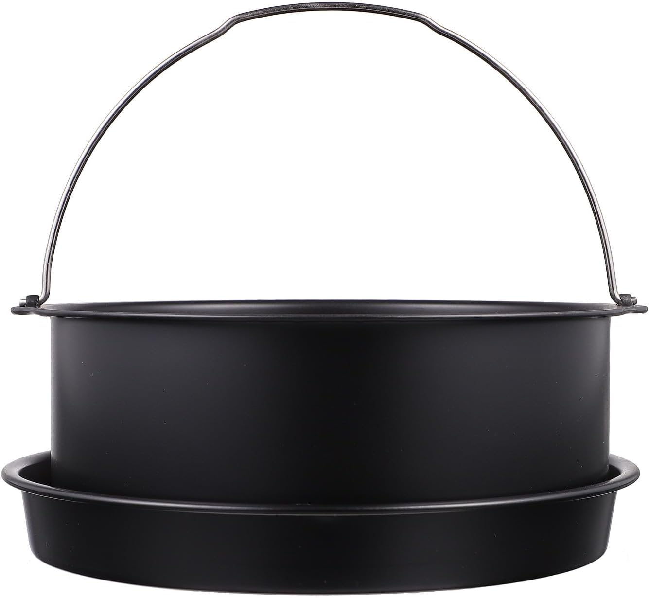 DEARMAMY Air Fryer Accessories 2Pcs Set 6-Inch Pizza Tray Cake Basket Compatible 3.5-5.8Qt Air Fryers Non-Stick Bakeware for Kitchen Baking image number 2