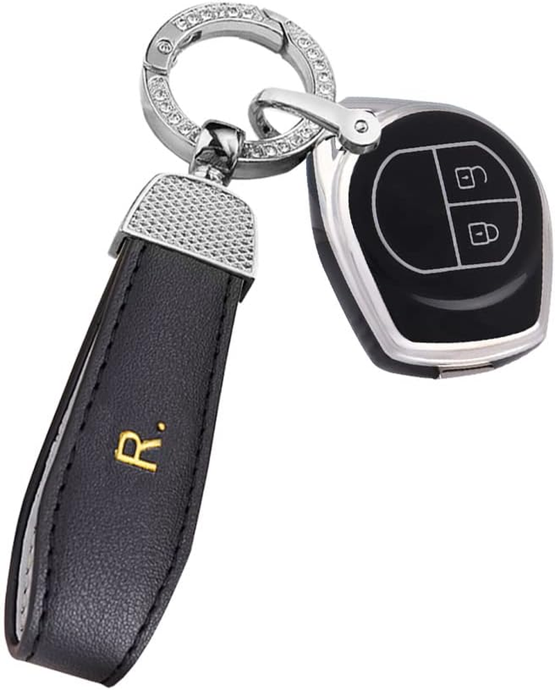 Ontto TPU Car Key Fob Cover Fit for Suzuki Swift SX4 Liana Alto Vitara JIMNY for Opel Agila B for Nissan Pixo Key Case Key Bag Shell Keyring Key Holder Keychain Accessories