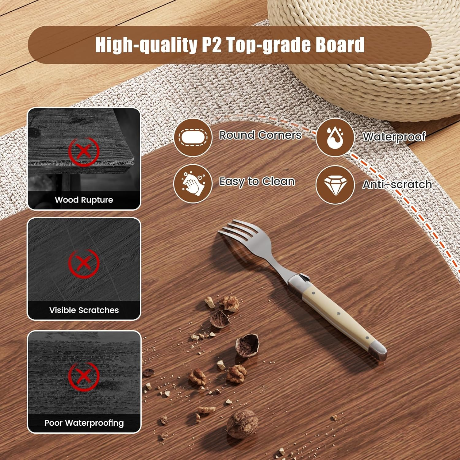 ALLSTAND 48" Oval Lift Top Coffee Table with Storage Metal Legs & Large Hidden Compartment, Coffee Table with Lifting Top with Open Shelf, Lift Coffee Table with Wooden Lift Tabletop for Living Room image number 1