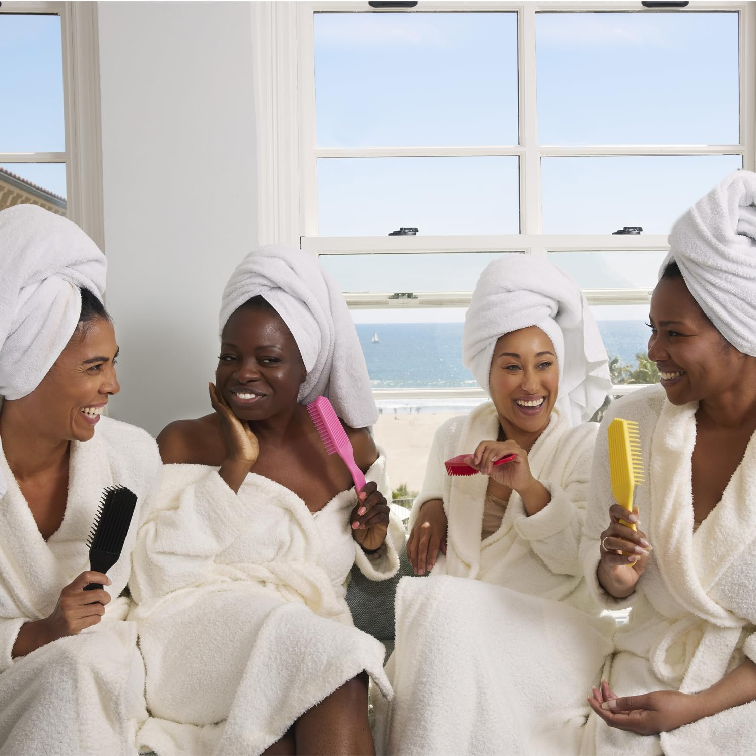 Royal Chocolate Detangler Brush by Felicia Leatherwood - for Kinky, Curly, Wavy 4C or Straight Hair - Tame Your Tangles Smooth Your Coils - Pain Free for All Ages