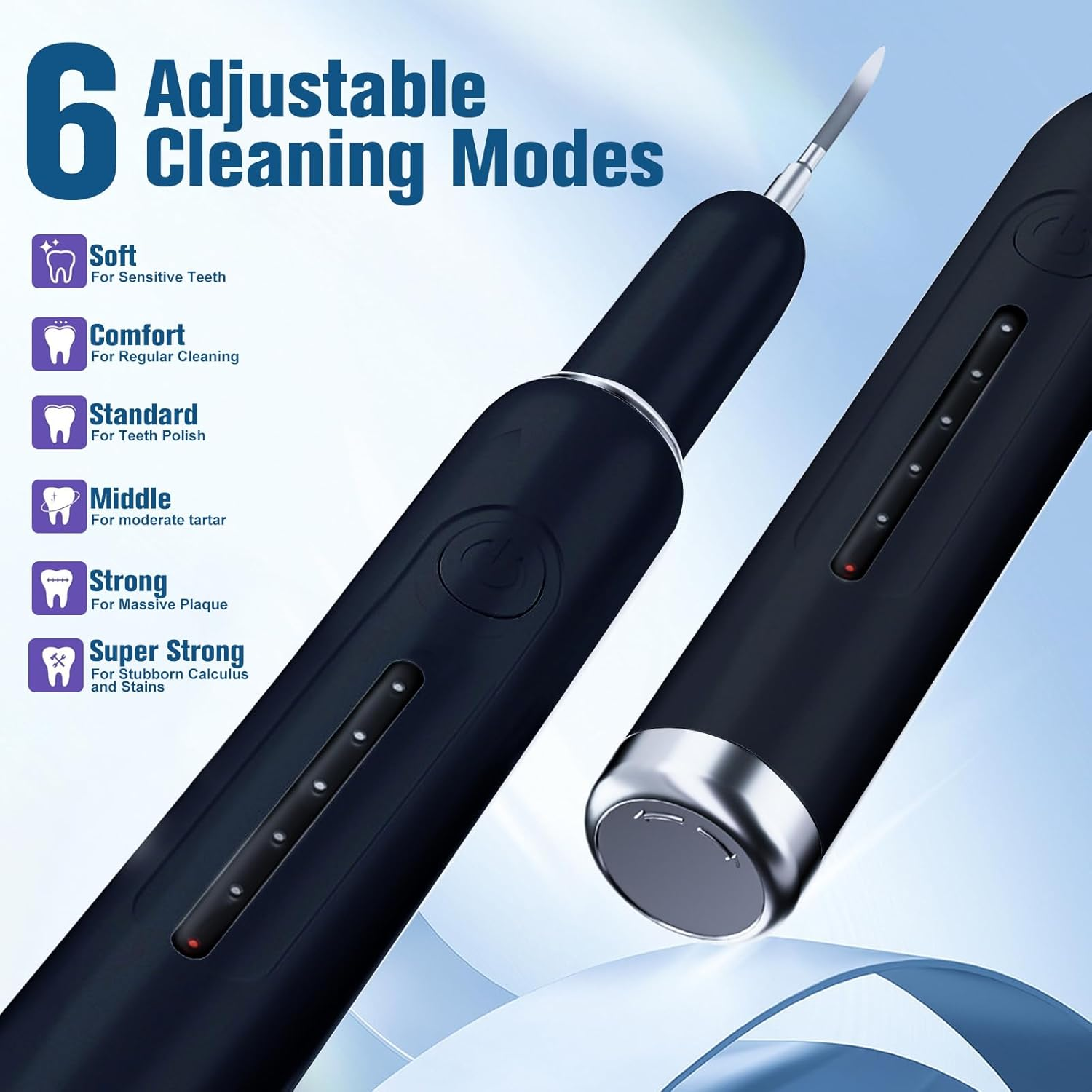 Dog Tartar Remover for Teeth, with LED Light, Dog Teeth Cleaning Kit Plaque and Tartar Remover, Pet Tooth Brushing Kit with 5 Modes for Dogs and Cats image number 5