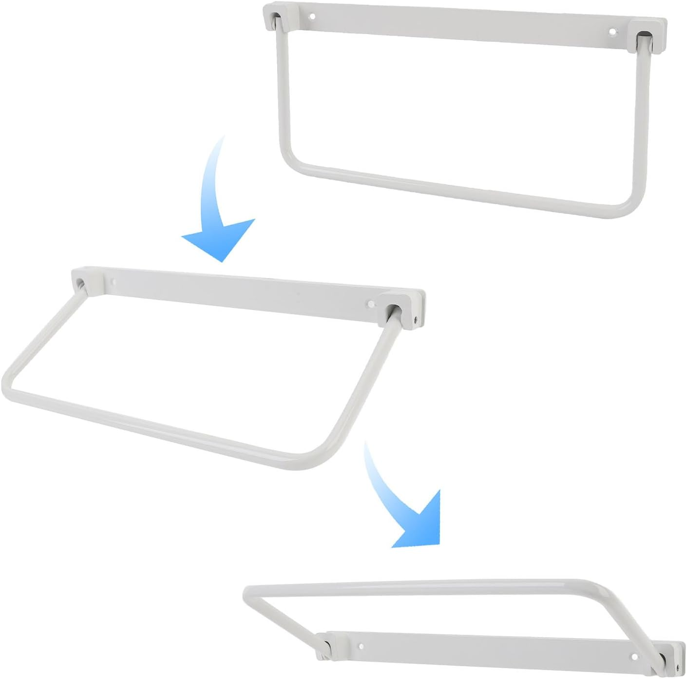 Foldable Wall Mounted Shoes Storage Rack, Hanging Shoe Rack, Pair of Aluminium Alloy RV Shoe Organizer, Door Mount Shoe Holder, Shoe Shelf for RV, Yacht, Travel Trailer image number 3