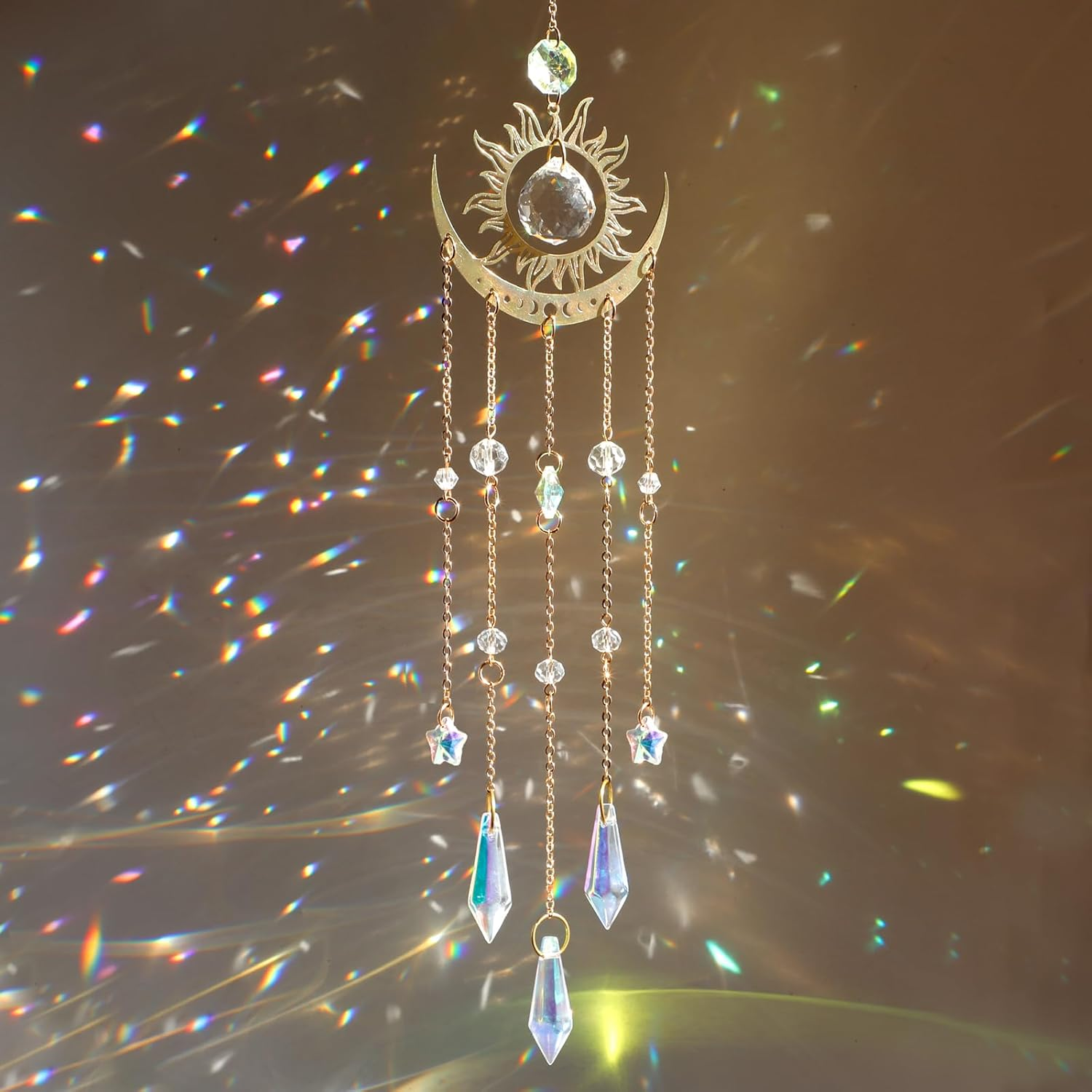 Crystal Suncatcher, Suncatchers for Windows Hanging Indoor Outdoor Prism Rainbow Maker Home Garden Decor for Thanks Giving Valentines'S and Mother'S Day image number 1