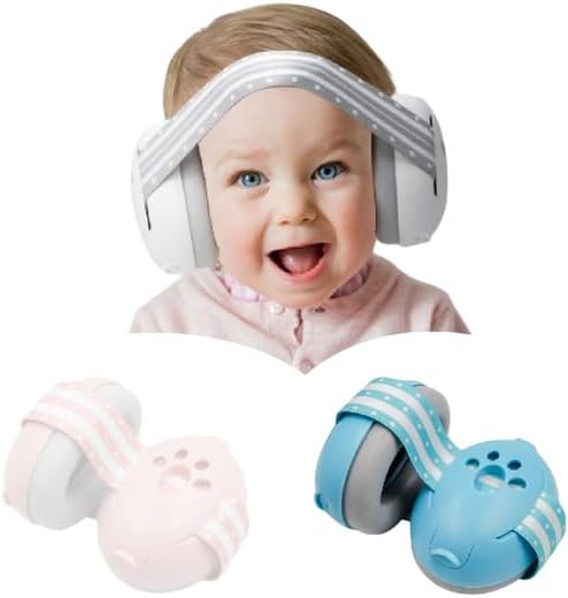 Rndeen Upgraded 2-In-1 Baby Earmuffs-27Db,Ear Protection for Infants & Toddlers(Up to 48 Months),Improved Noise Reduction,Ultra-Soft,Ideal for Outdoor & Sleep