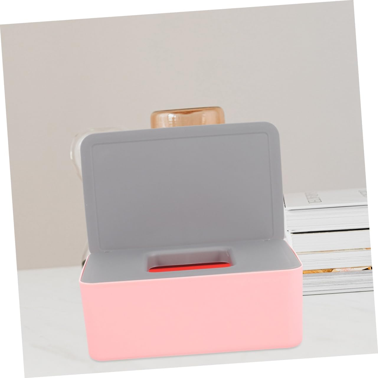 LABRIMP 2Pcs Refillable Wet Wipes Box Lid Portable Wet Tissue Organizer Sealable Travel Wipe Holder Home Travel Napkin Case image number 2