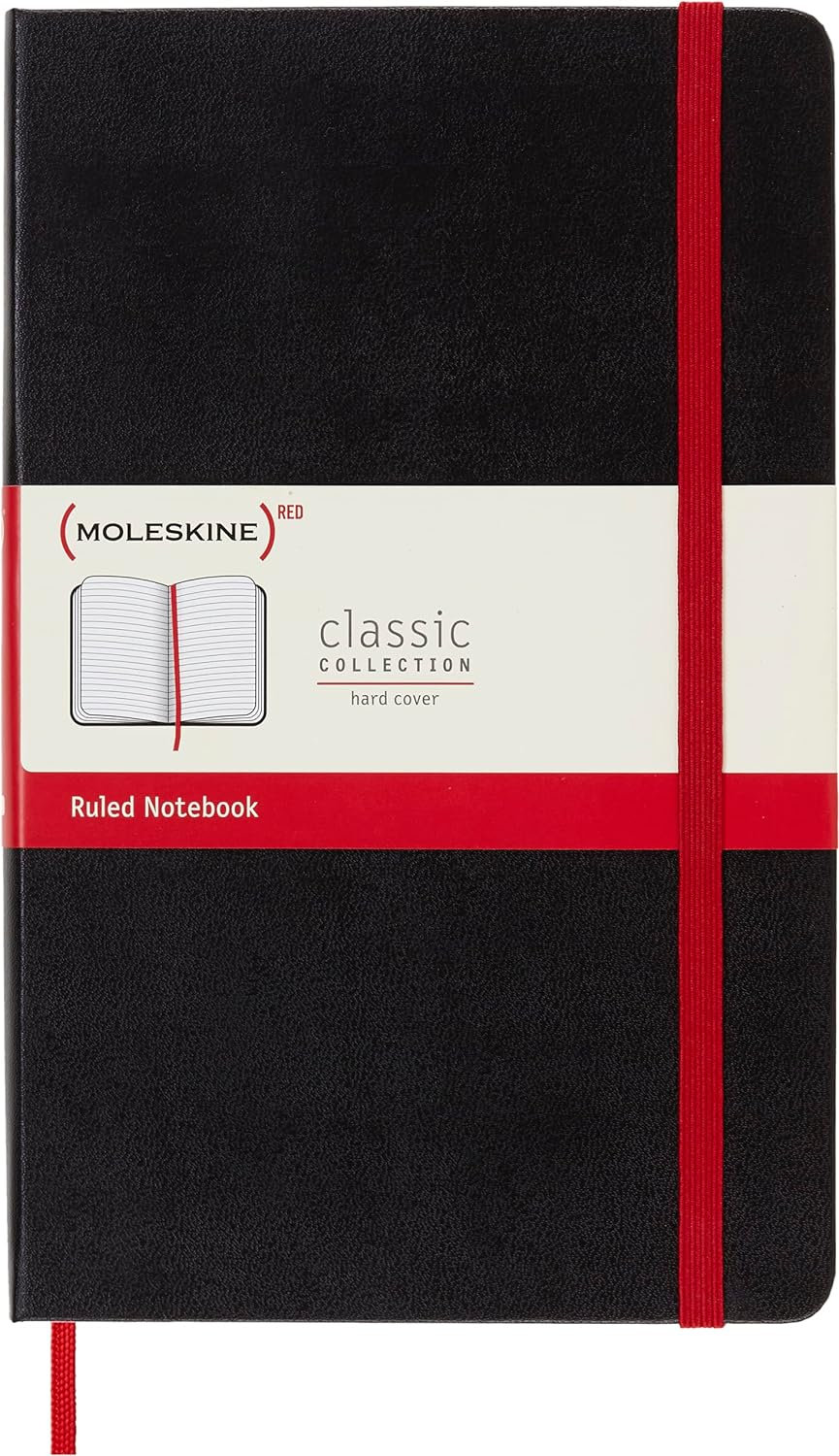 Moleskine Classic Hard Cover Plain Notebook, Reef Blue, Large
