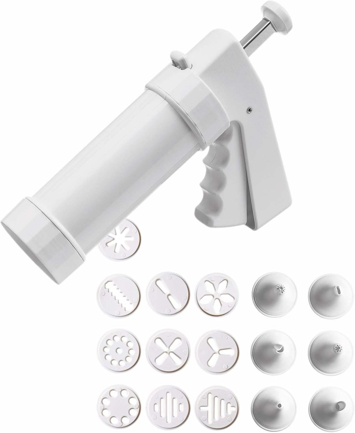 KAISER P&acirc;tisserie Cookie Press, 200Ml. 10 Design Discs, 6 Decorating Nozzles, Simple One-Handed Operation image number 3