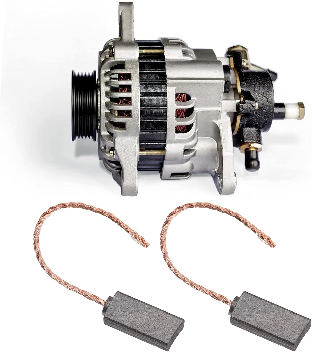 Emagtech 2 Pair Carbon Brush Replacement Compatible with Valeo ALTERNATOR PX602 PX60 092950 300722 92950 Alternator Brushes Car Accessories image number 1