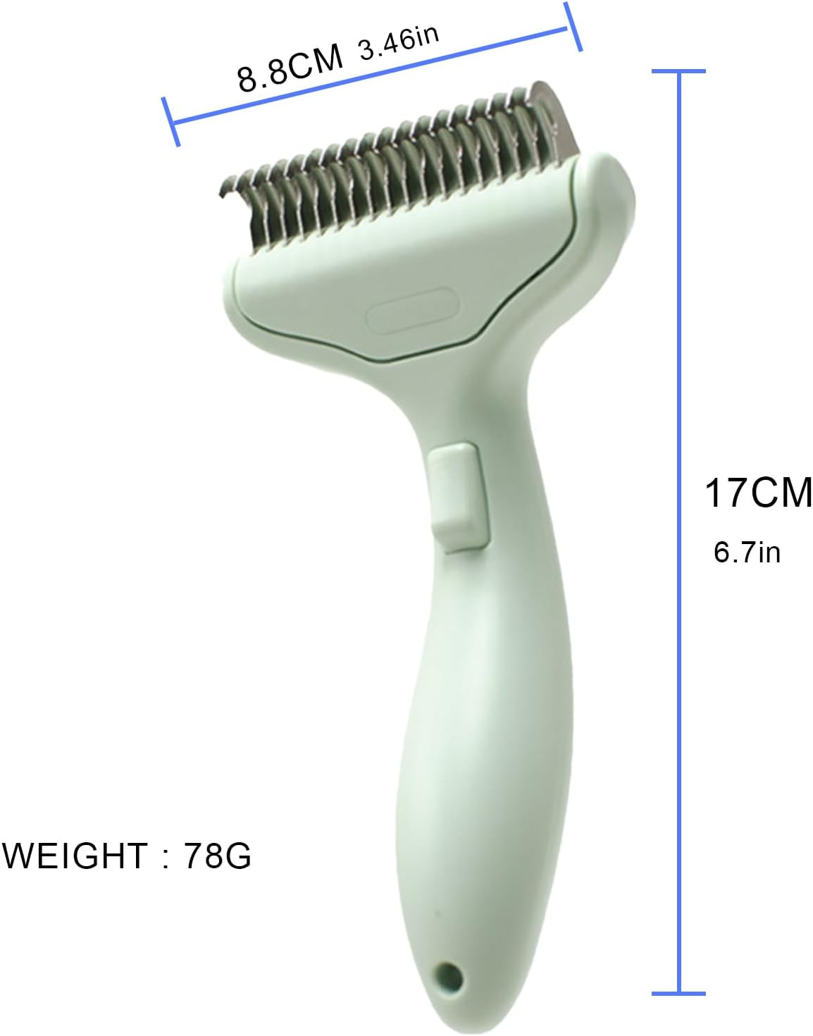 Pet Grooming Dematting Brush for Dogs & Cats,Professional Self-Cleaning Deshedding Tool,Removes Loose Fur,Reduces Tangles Shedding Matts in Medium & Long Hair,Safe & Skin Friendly Undercoat Rake Comb image number 5