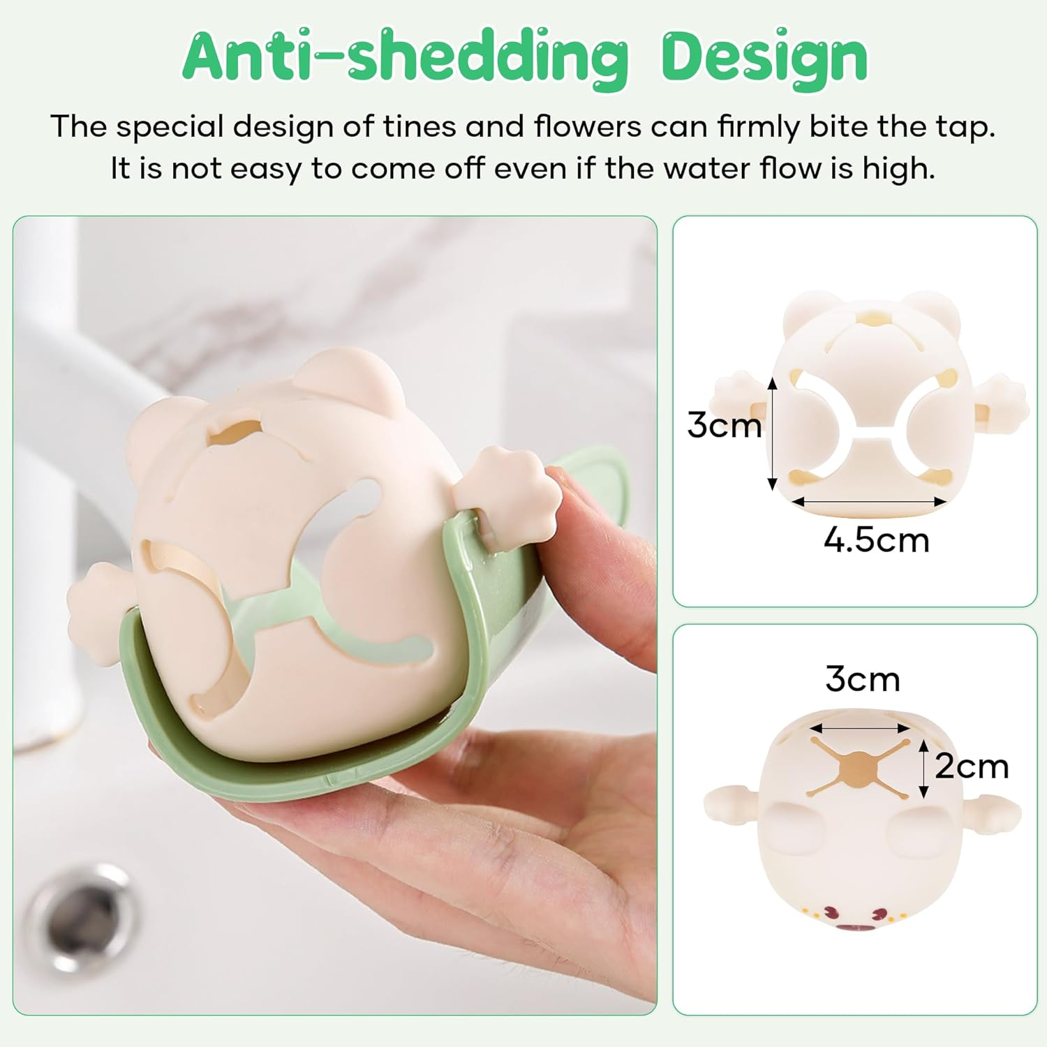 2 Pack Faucet Extender for Toddlers, PANIMOSI Kids Sink Extender for Bathroom, Kitchen, BPA Free, Food Grade Silicone, Baby Hand Washing Water Spout Extender Fits Standard and Gooseneck Faucet image number 6