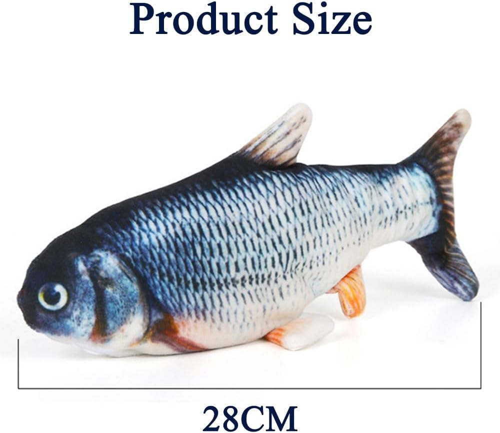 Electric Wiggling Fish Interactive Plush USB Rechargeable Cat Toy with Exquisite Packaging Perfect for Cat Lovers image number 3