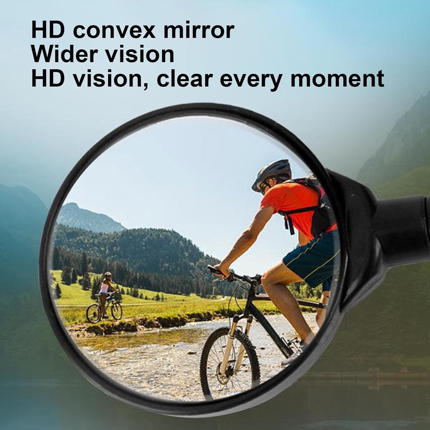 Stroller Mirror - 10Cm Clip on Security Mirror | round Side Rearview Mirror | Aluminum ABS 360&deg; Adjustable Safety Baby Stroller Accessory for Pram Bike & Scooter Handlebar image number 5