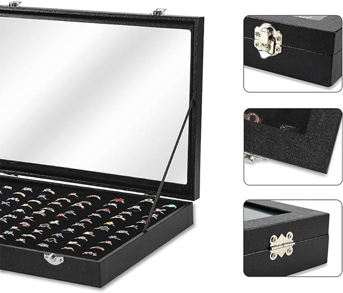 Black Jewellery Box, Jewellery Organiser, Earring Holder, Ring Stand, Necklace Display image number 2