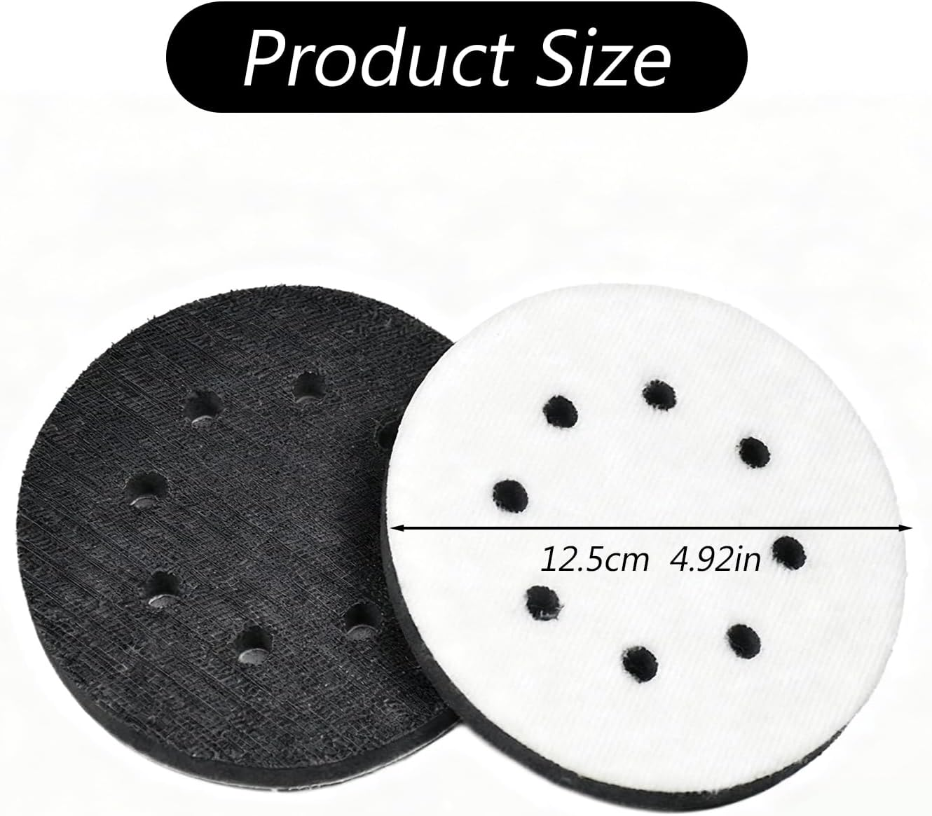 2Pcs 125Mm Soft Sponge Interface Pad Sanding Pad - 8-Hole Random Orbital Sander Replacement Pad Impact-Resistant Interface Cushion with Noise Reduction for Polishers & Sanders image number 3