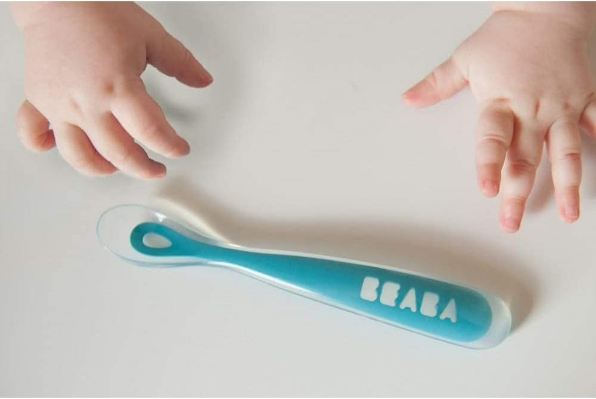 BEABA 1St Stage Silicone Spoon, Blue