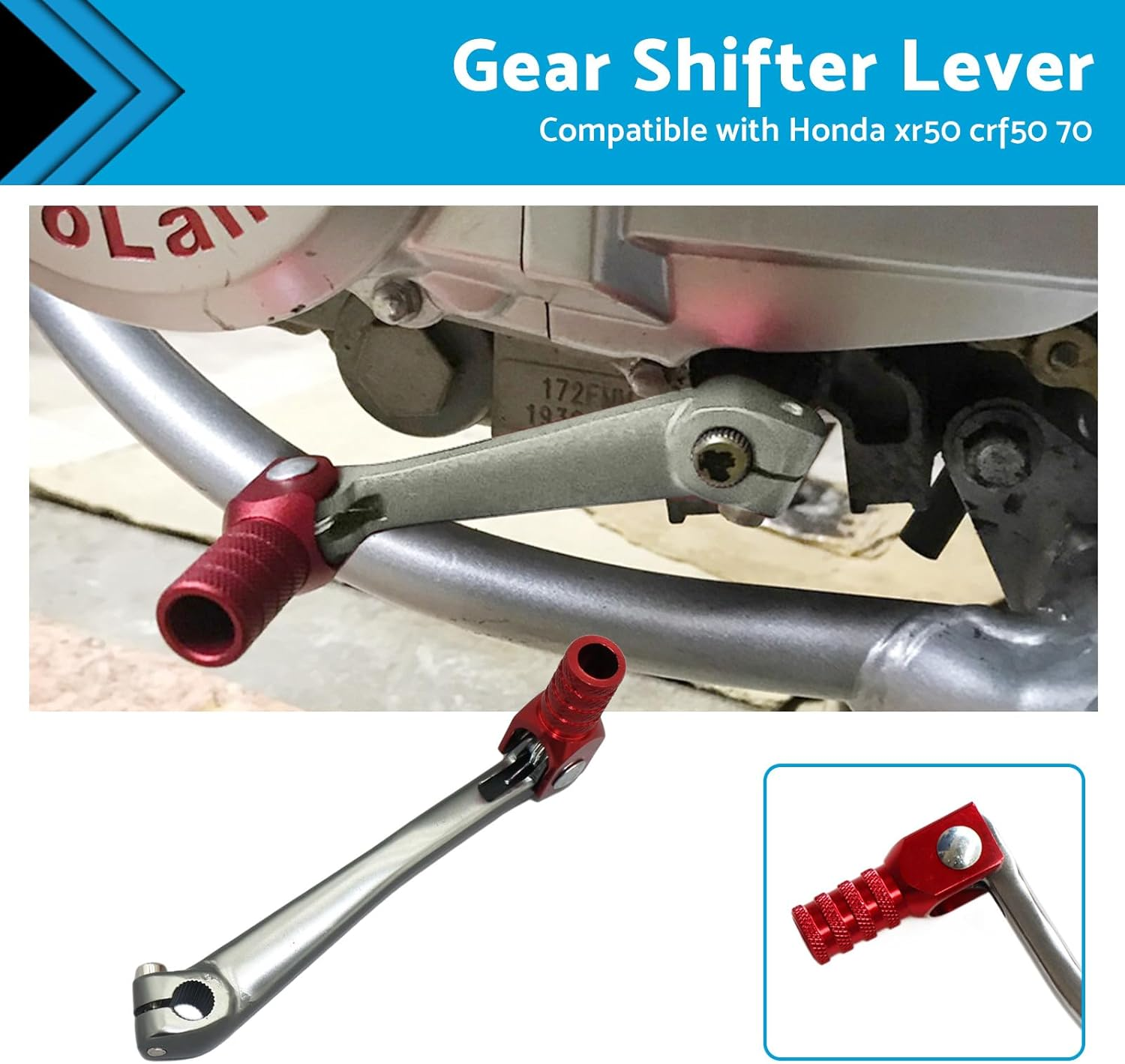 MAX COOL Motorcycle 11Mm Gear Shifter Shift Lever Suitable for Honda XR CRF 50/70/110/125Cc Dirt Bike image number 2