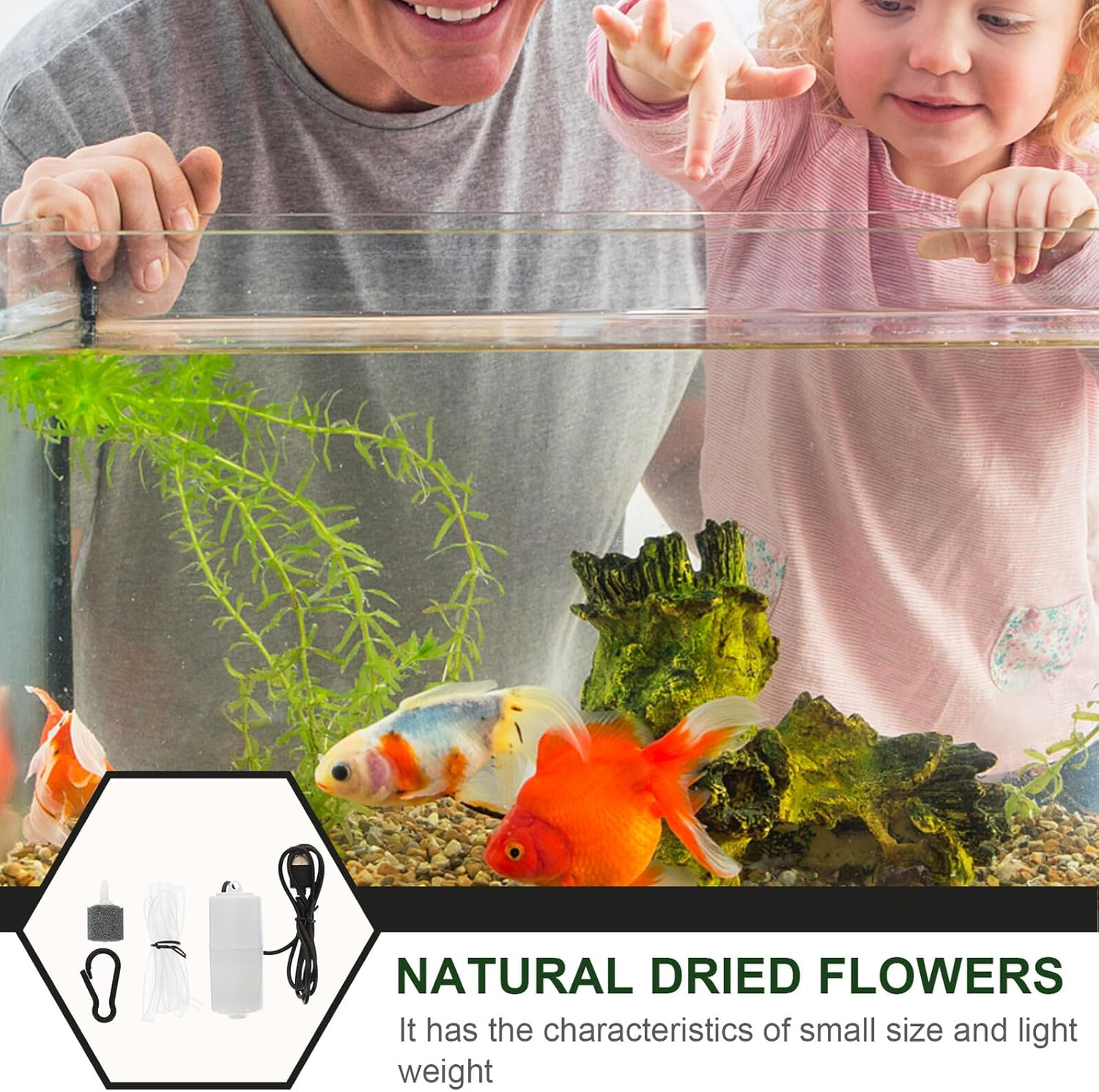 2 Sets Small Aquarium Air Pumps USB Quiet Fish Tank Oxygen Aerator High Volume Plastic for Home Fish Tank Bubbler Accessory Random Color image number 4