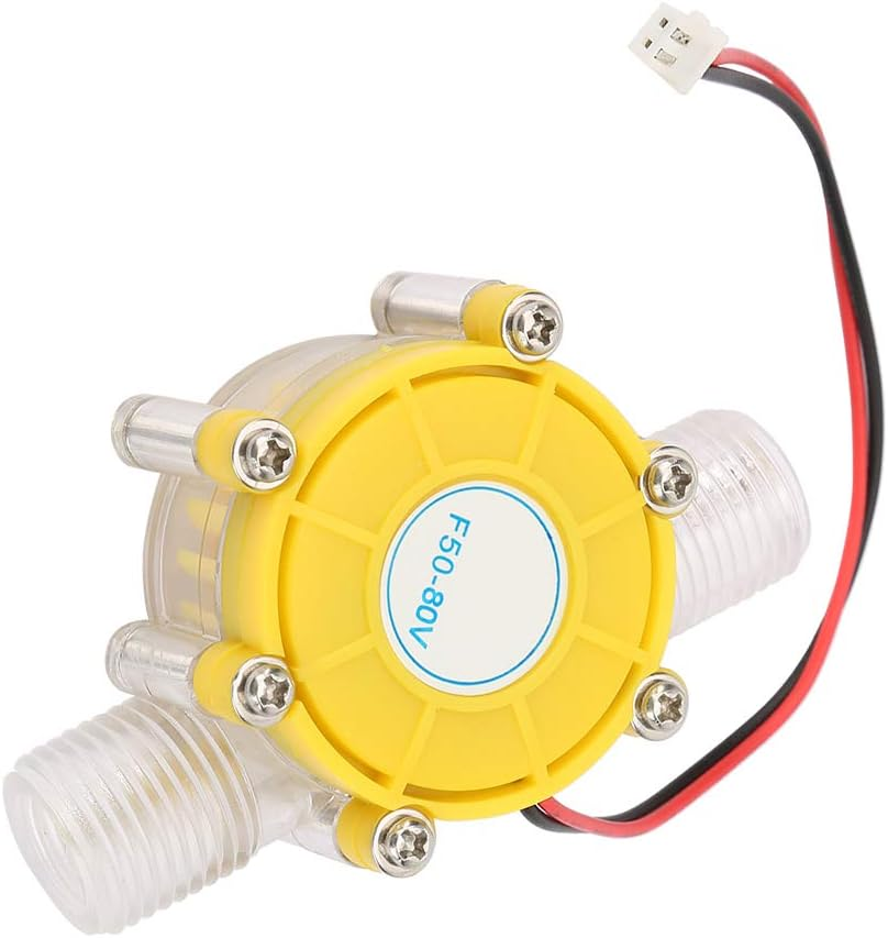 Water Turbine, Micro Hydro Generator Pump for Home Use - Hydroelectric Power DC Water Flow Pump Energy Generator (F50 80V Transparent Yellow) image number 5