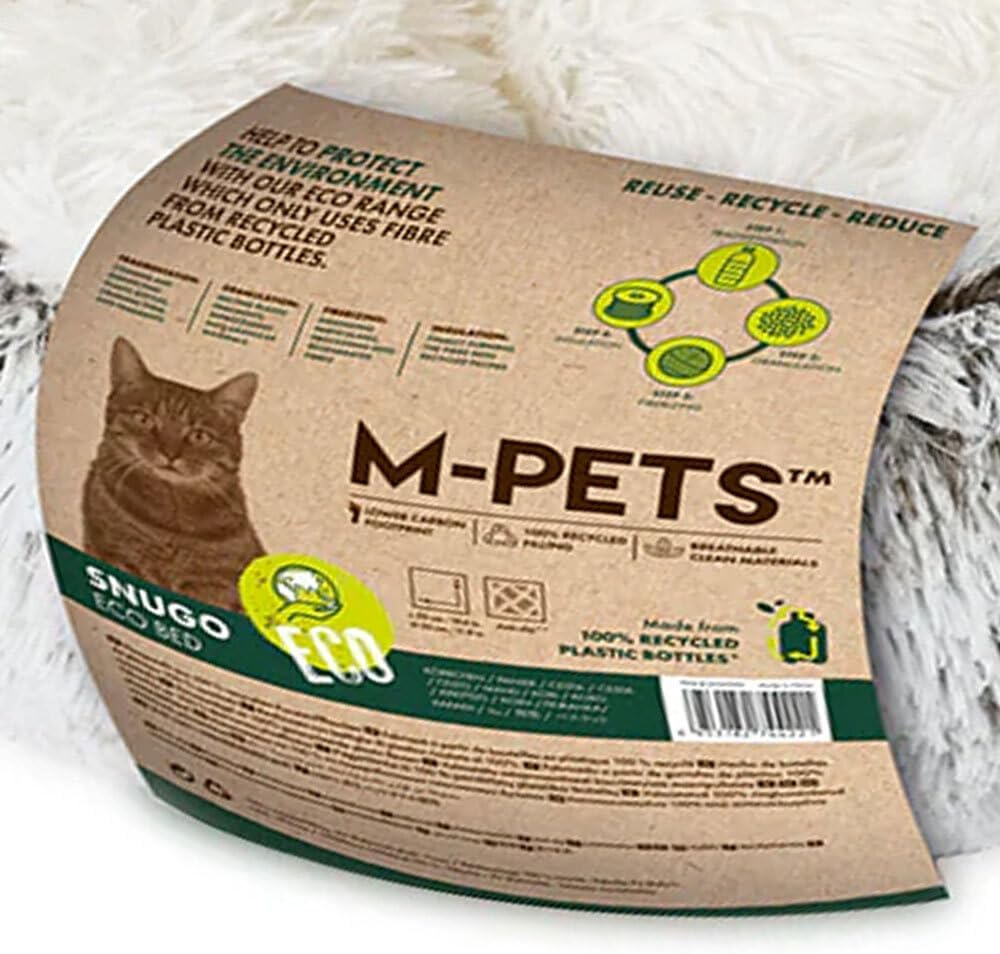 M-Pets Snugo Eco Cat Sleeping Bed, Grey image number 1