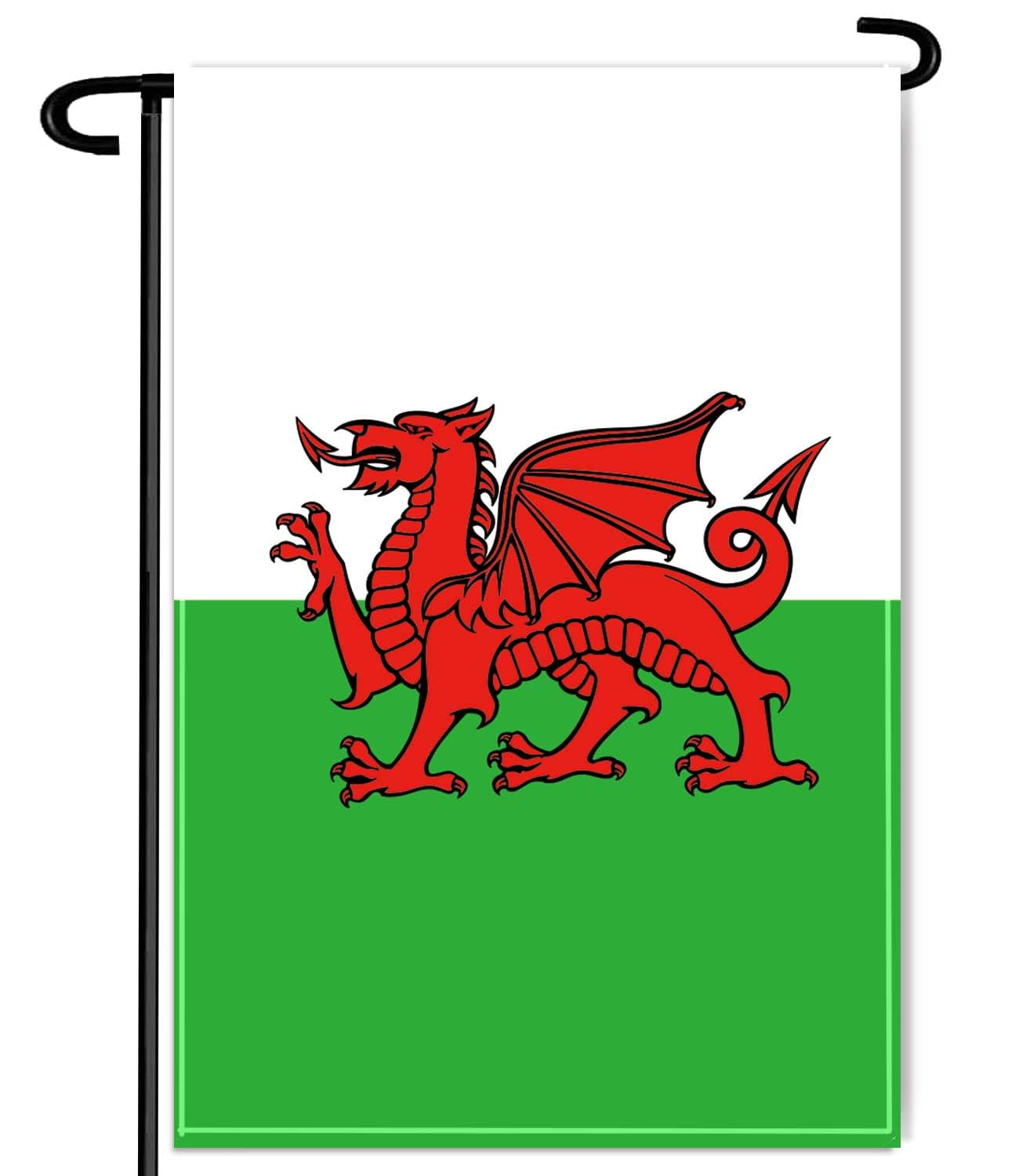 12&times;18 Inch Welsh Garden Flag,30&times;45Cm Wales Garden Decor,Double Side Digital Printed 210D Polyester Decoration for Garden Patio image number 3