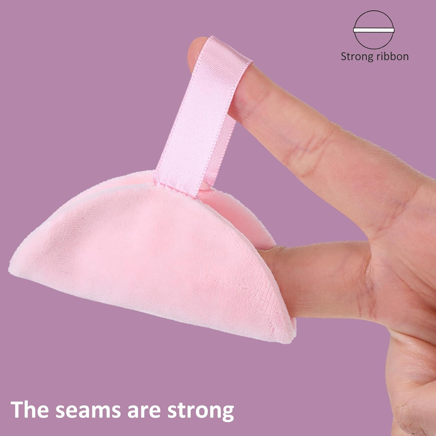 Pack of 6 8 Cm round Powder Puffs, Large Velour Face Body Powder Puffs, Loose Powder Puffs, Ultra Soft, Washable, Reusable Cotton Powder Puff, Body Powder Puffs, for Wet Dry Make up Tool image number 5