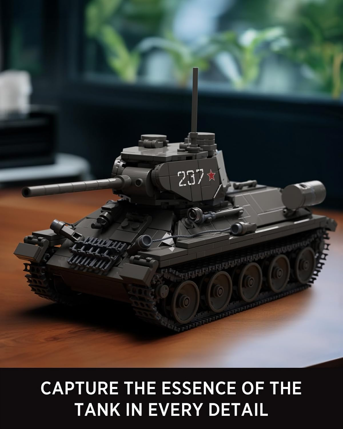 Nifeliz T34/85 Tank Building Set for Adults, Army Model to Build and Display，Ww2 Model Tank for Military Fans，Collectible Gifts(818 PCS, NF10270) image number 5