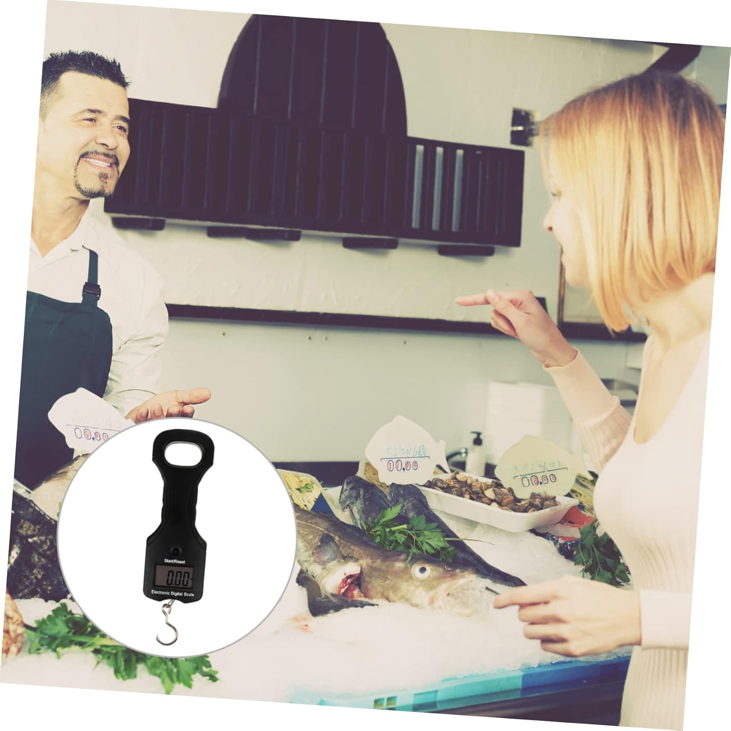 FOYTOKI 30Kg Portable Electronic Luggage Scale Handheld Weighing Scale for Travel Digital Display Multifunction for Home and Outdoor Use image number 5