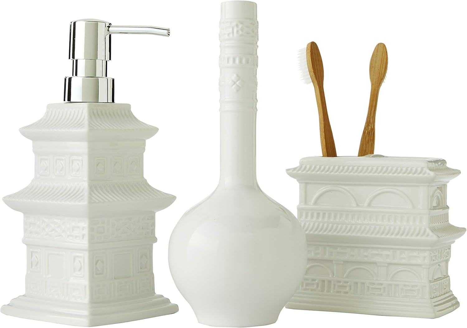 SKL Home Vern Yip Chinoiserie Vase, White image number 6