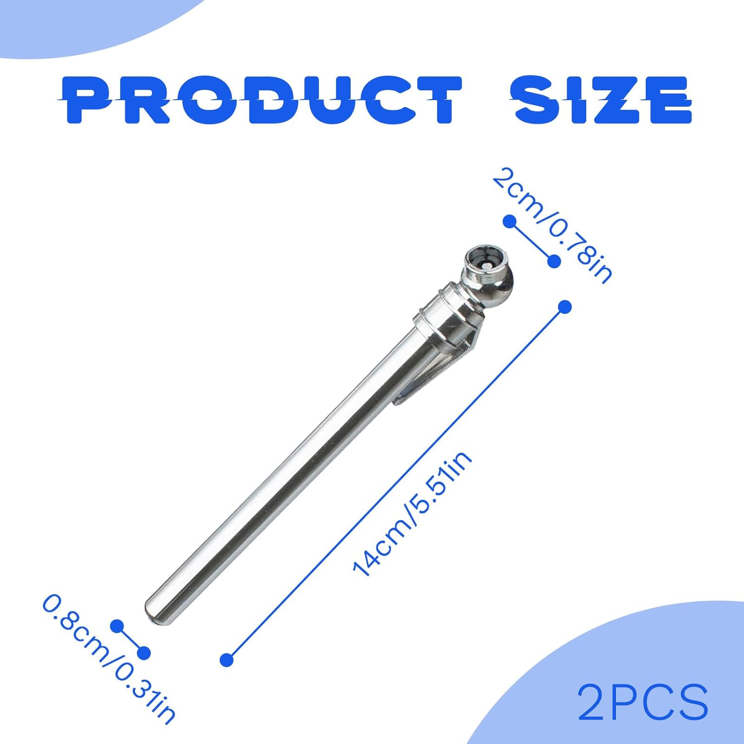 2 Pcs Tire Pressure Gauges,Tire Pressure Test Pen,Portable Tire Pressure Pencil Gauge with Stainless Steel Body,For Cars,Trucks,Rvs, Motorcycles,Bicycles image number 4