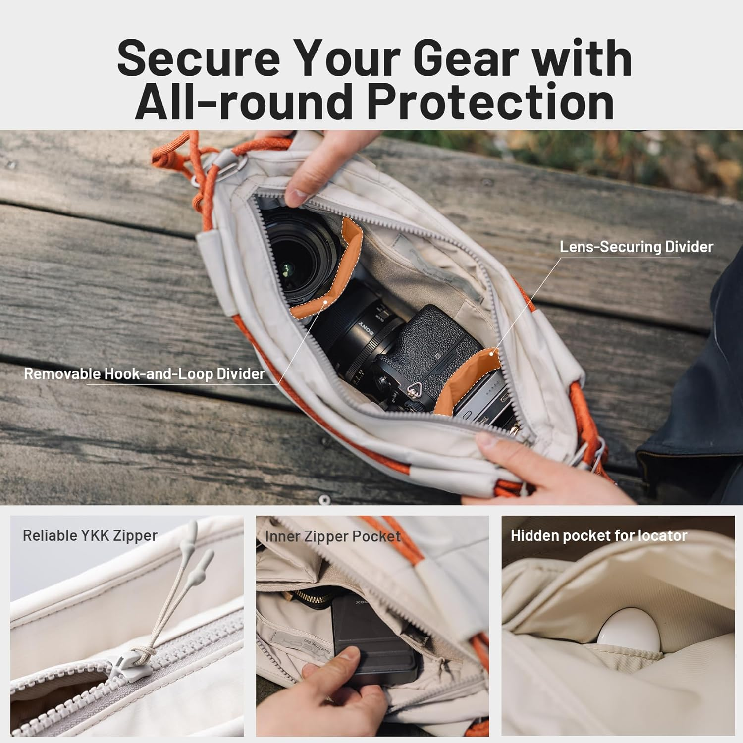 PGYTECH Onego Rope Strap Camera Bag &ndash; Multifunctional Shoulder Bag for Urban Photographers. Compact Camera Bag Compatible with Sony/Canon/Nikon/Mirrorless Cameras, Forest - Lilac image number 2