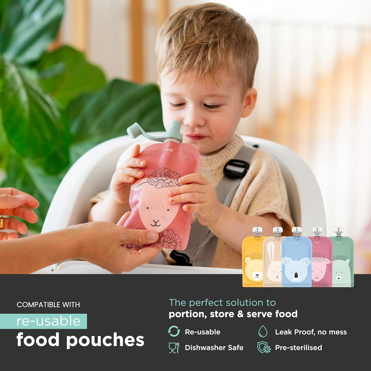 Cherub Baby Reusable Puree Pouch Filling Station 500ML for Reusable Food Pouches | No Mess Baby Food Prep System | Batch Cooking Essential | Easy Fill Puree Maker Accessory image number 1