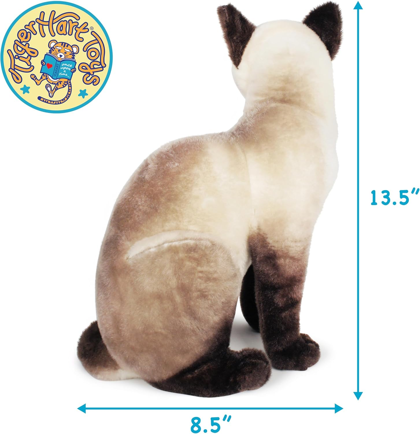 Stefan the Siamese Cat - 14 Inch Stuffed Animal Plush image number 5