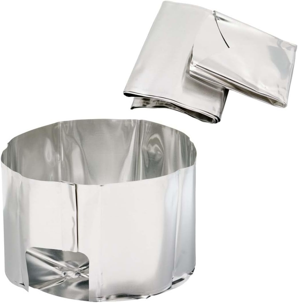 MSR Heat Reflector and Windscreen for Liquid Fuel Camping Stoves Silver, One Size