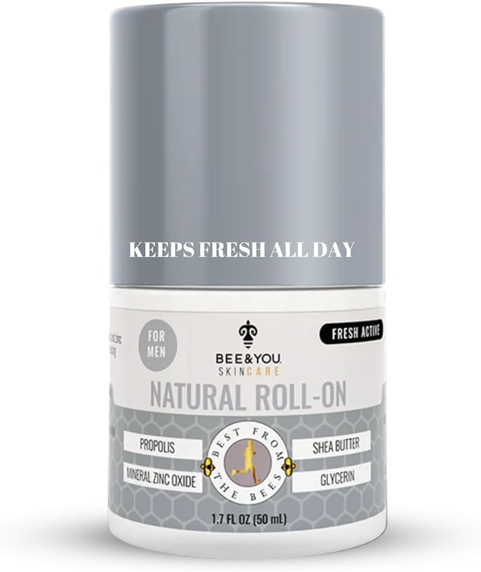Bee&You Apicare Natural Roll-On - Light and Fresh Cooling 100% Natural with Anatolian Propolis, Shea Butter and Mineral Zinc - Prevent Bad Odor (For Men) image number 2