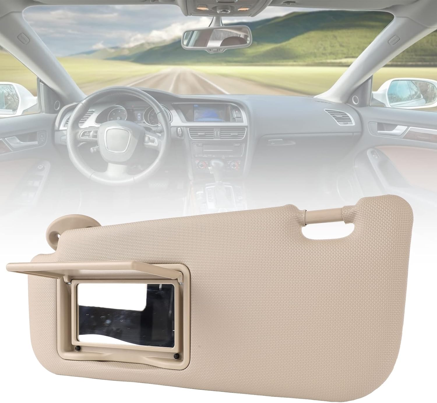 Side Sun Visor, Left Driver Side Sun Visor, Car Sun Visor with Vanity Mirror, Sun Shield Sunvisor Replacement for Levin14 to 19, Eye, Safe Driving image number 5