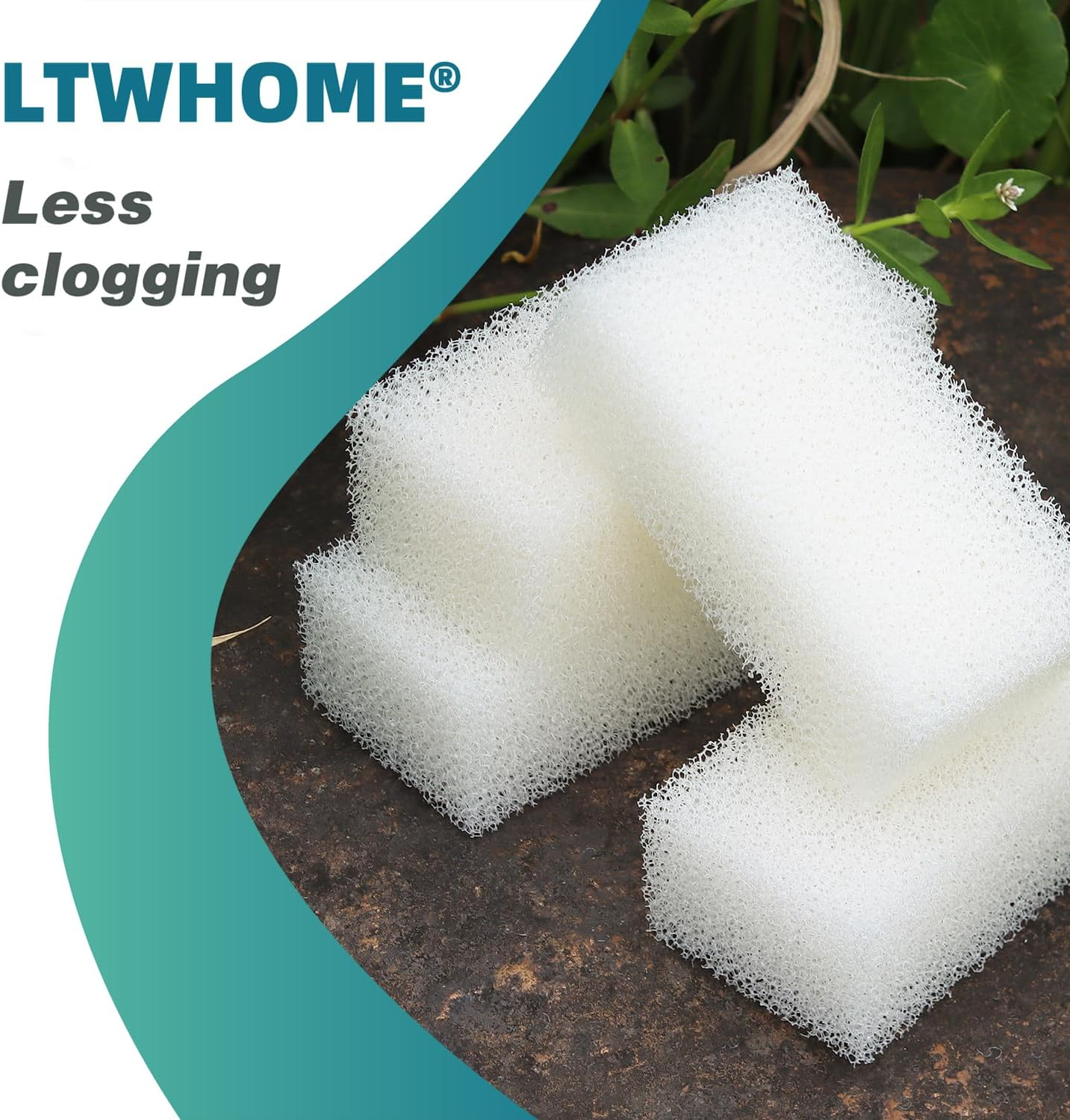 LTWHOME Foam Filter Pads Fit for Aqua Clear 50/200 Aquaclea (Pack of 12) image number 2