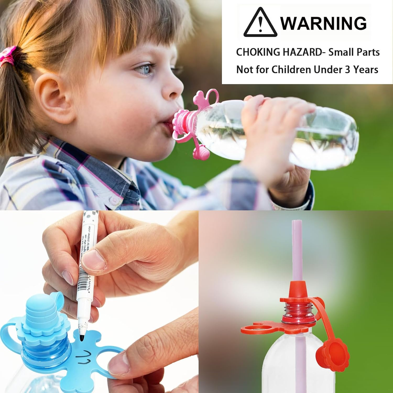 No Spill Silicone Bottles Top Spout for Toddlers Kids and Adults, Protects Kids Mouth, BPA Free (Old Style) image number 4