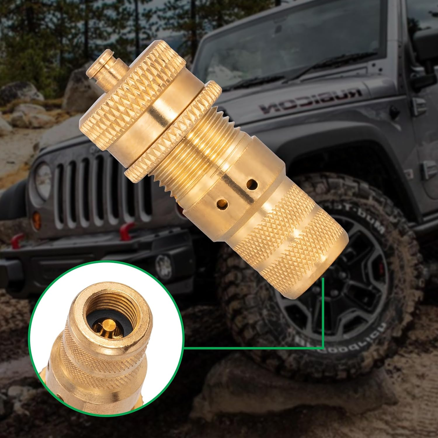 Spurtar 6-30 PSI Tire Deflator Kit, 4 Pack with Storage Bag, Offroad Accessories for Jeep, Car, Truck, Motorcycle, and ATV Tires image number 4