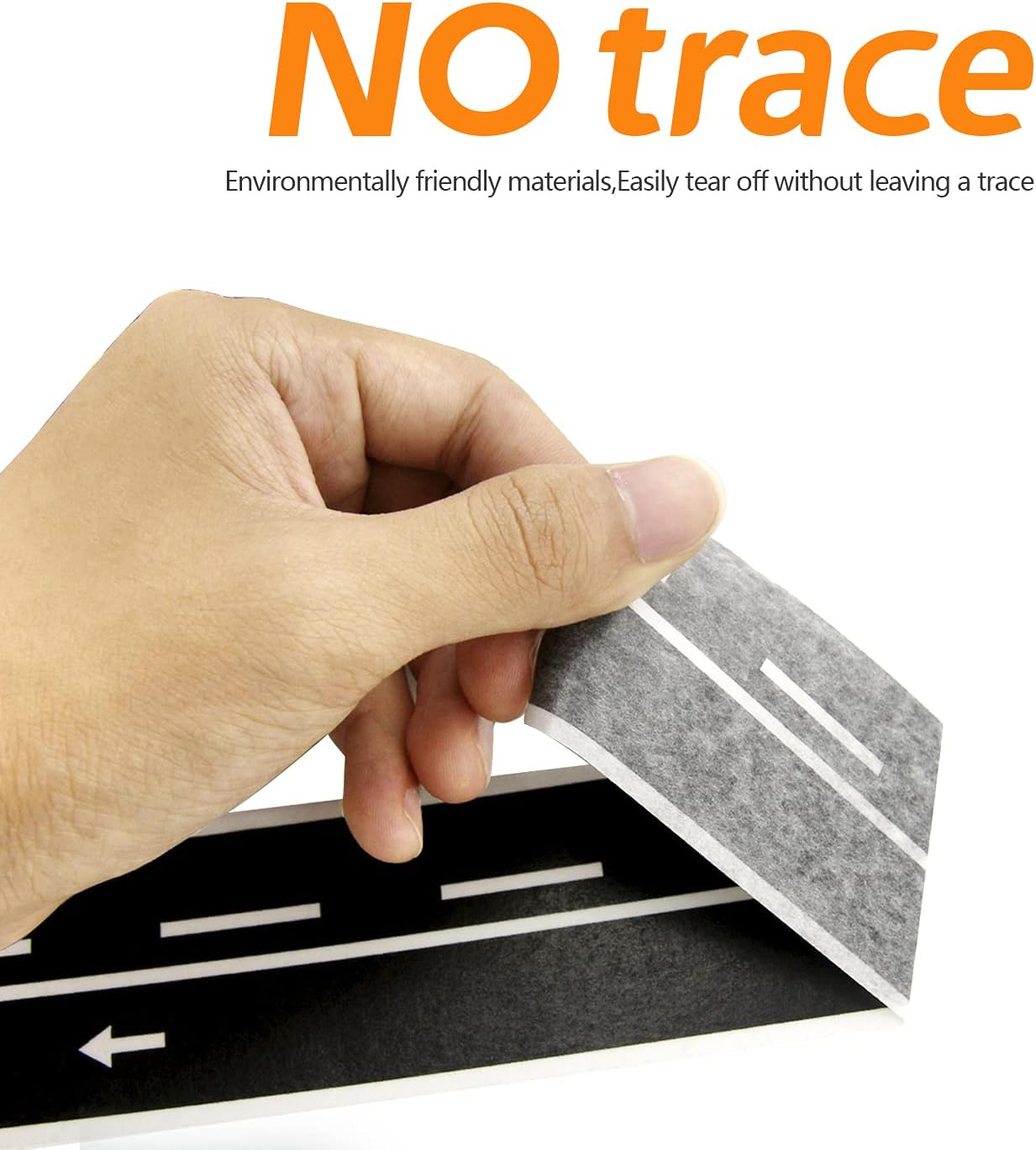 TORMEN Road Sticker Rolls Cars Track and Train Sets Sticker Perfect to Develop Your Kids Imagination and Memory, Play and Gifts for Children Toys(2 Rolls of Road - 2 Rolls Of Road image number 2