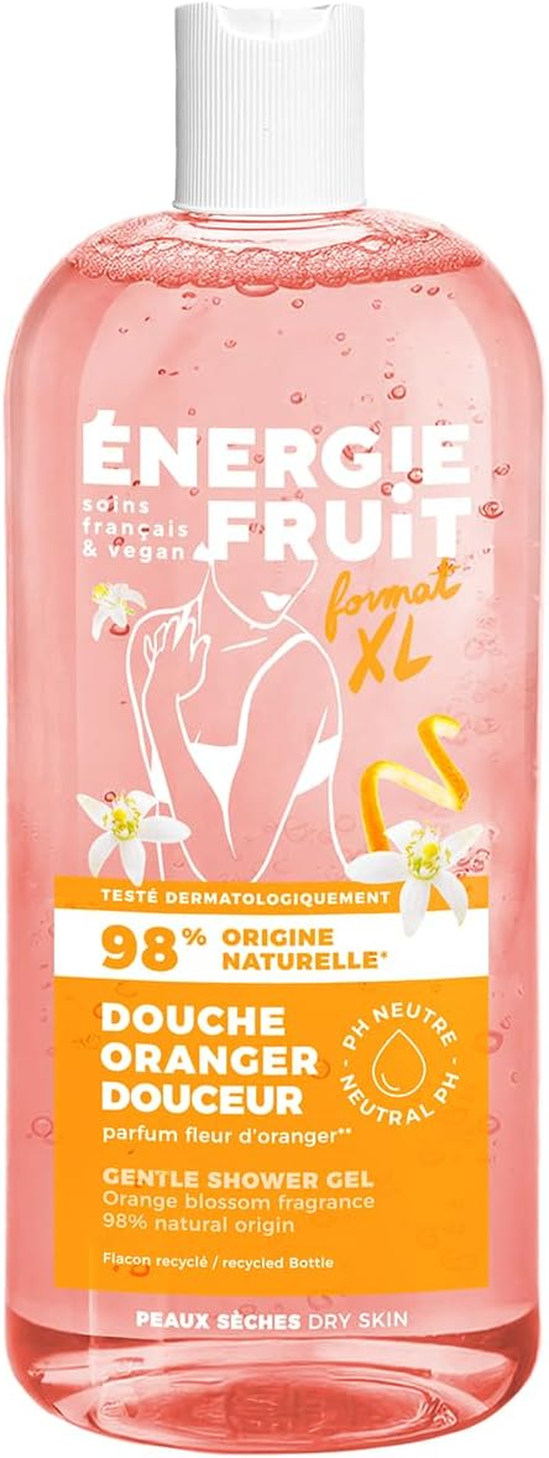 ENERGIE FRUIT Ph Neutral Shower Gel Orange Blossom & Organic Linseed Oil Vegan 500 Ml image number 6