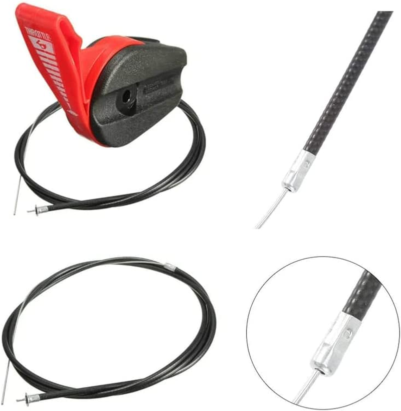 AIMALL Universal Throttle Control Cable for Lawn Mowers, Fits Briggs and Stratton, Victa, Rover, MASPORT image number 2